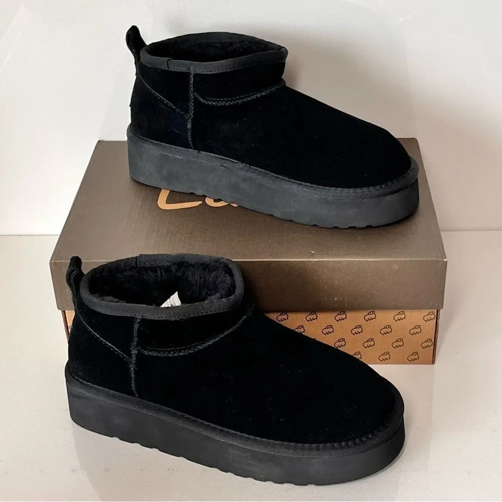 Lamo Ellie Water Resistant Suede Platform Boots